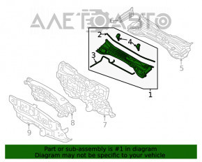 Grila parbrizelor din plastic pentru Hyundai Santa FE 19-20