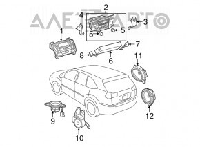 Difuzor central pentru bord Lexus RX300 RX330 RX350 RX400H 04-09 Mark Levinson