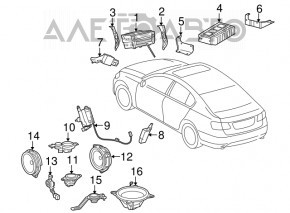 Динамик задний левый Lexus GS300 GS350 GS430 GS450h 06-09 Mark Levinson