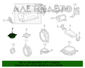 Difuzor Torpedo dreapta Lexus RX350 RX450h 16-22 Mark Levinson