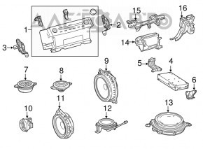 Difuzor Torpedo dreapta Lexus RX350 RX450h 16-22 Mark Levinson