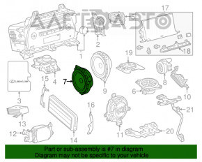 Difuzor ușă față stânga Lexus NX200t NX300 NX300h 15-21 3 ohmi