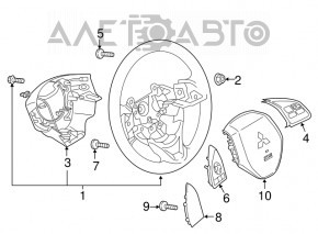 Butoanele de control de pe volanul stâng al Mitsubishi Eclipse Cross 18-