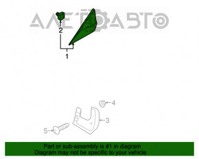 Moldura aripii triunghiulară stânga Hyundai Elantra UD 11-16 nouă originală OEM