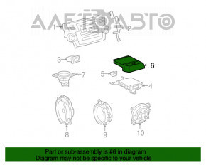 Husa amplificator sunet Toyota Highlander 08-13 JBL, zgarieturi