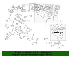 Conectorul pentru căști din spatele Lexus GX470 03-09