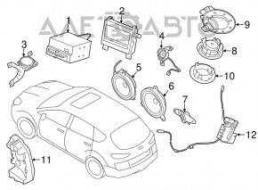 Player radio cu casetofon, radio și CD player Subaru b9 Tribeca