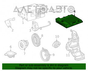 Amplificatorul Toyota Highlander 20-22 JBL pentru ecran de 8"