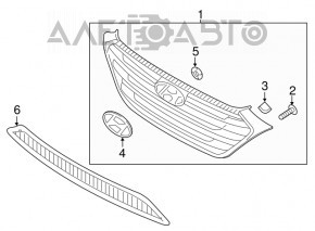 Hyundai Tucson 16-18 emblema grila radiatorului dorest crom nou original OEM