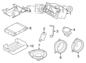 Difuzorul tweeter din torpedoul drept al Subaru Forester 14-18 SJ Harman Kardon