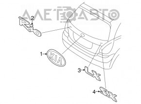 Emblema capacului portbagajului Kia Optima 11-15