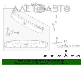 Эмблема надпись SONATA крышки багажника Hyundai Sonata 20-