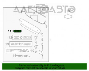 Emblema capacului portbagajului EX GDI Kia Optima 11-15