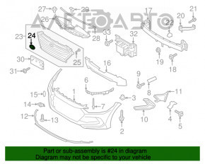 Эмблема решетки радиатора Hyundai Elantra AD 17-18 дорест OEM