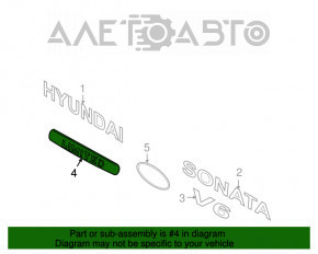 Эмблема надпись LIMITED крышки багажника Hyundai Sonata 11-15