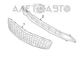 Grila radiatorului Kia Forte 4d 17-18, nou, neoriginal.