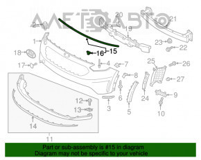 Garnitura de etanșare a bara de protecție a capotei-barei Kia Niro 17-22