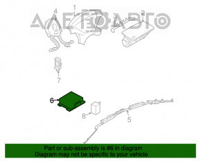 Modulul airbag SRS calculatorul airbag-urilor de siguranță Mitsubishi Galant 04-12