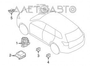 Modulul airbag SRS pentru airbag-urile de siguranță ale computerului Mitsubishi Outlander 14-21