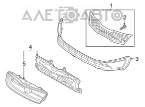 Grila radiatorului Kia Optima 11-13 hibrid pre-restilizare