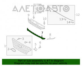 Moldura bara fata centrala Hyundai Santa FE 19-20 crom