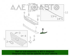 Moldura bara fata dreapta Hyundai Santa FE 19-20 crom.