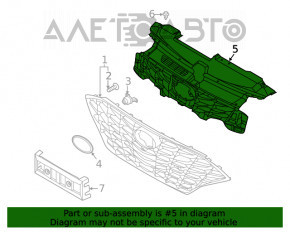 Рама каркас решетки радиатора grill Hyundai Sonata 20-22 SEL, SEL Plus, Limited