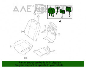 Pernele de cap din față stânga Infiniti JX35 QX60 13- piele maro cu monitor