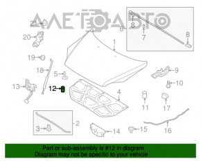 Отбойник капота Kia Sorento 10-15