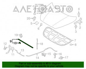 Уплотнитель капота Hyundai Elantra UD 11-16