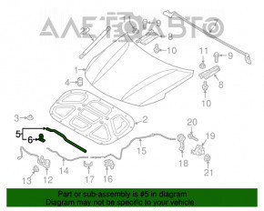 Garnitura capotei fata Kia Optima 16-