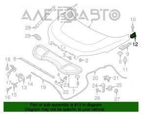 Garnitura grilei stergatoarelor dreapta Kia Soul 14-19