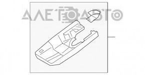 Накладка зеркала внутрисалонного Toyota Prius 50 16- царапины, сломано крепление