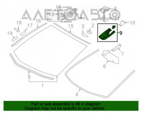 Capacul oglinzii interioare Toyota Prius 50 16-