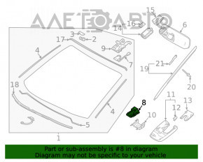 Camera de monitorizare a benzii pentru Toyota Highlander 20-22 pe parbriz.