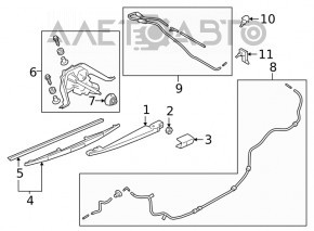 Trapezul de curățare cu motor spate pentru Subaru Outback 20-