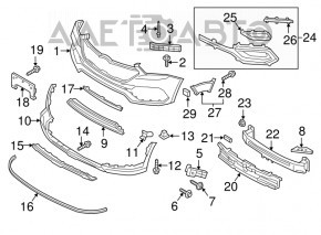 Bara fata nuda Hyundai Santa FE Sport 17-18 rest partea superioara USA FPS