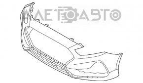 Бампер передний голый Hyundai Sonata 18-19 hybrid OEM