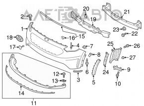 Bara fata goala Kia Niro 17-19 HEV, PHEV pentru senzori de parcare nou original OEM