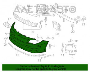 Бампер передний голый Kia Optima 16-18 дорест новый неоригинал