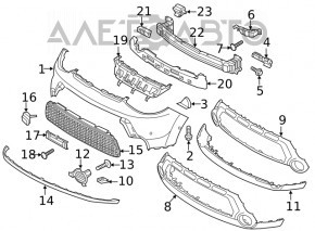 Bara fata goala inferioara Kia Soul 14-16 pre-restilizare, intreaga, structura, suport rupt.