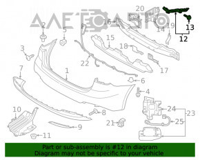 Suportul de montare a bara fata aripa stanga Kia Forte 4d 14-18