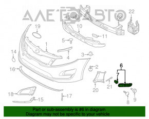 Suportul de bara fata stanga pentru Kia Optima 14-15, nou, original OEM.