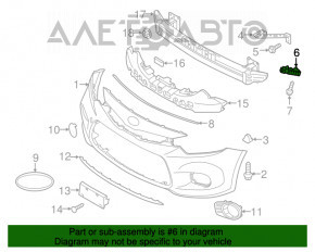 Крепление переднего бампера левое крыло Kia Forte 4d 14-18 новый OEM оригинал