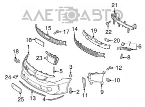 Крепление переднего бампера левое Kia Optima 16- OEM