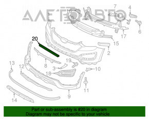 Placă de înmatriculare față Hyundai Santa FE Sport 13-16, fabricată în SUA.