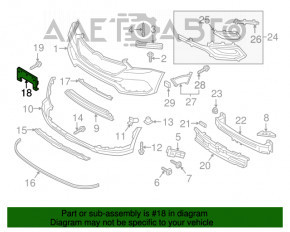 Placă de înmatriculare față pentru Hyundai Santa FE Sport 17-18, versiunea pentru piața americană