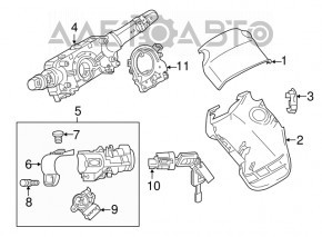 Senzorul unghiului de virare a volanului Mitsubishi Outlander Sport ASX 10-