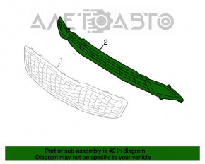 Grila inferioară a bara de protecție față Kia Forte 4d 17-18 restilizată