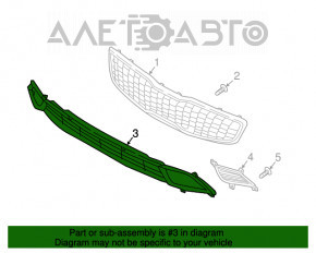 Нижняя решетка переднего бампера Kia Forte 4d 17-18 рест новый OEM оригинал